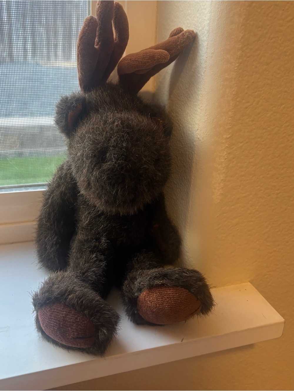 Vintage Boyds Collection J.B Bean Moose Plush Jointed Stuffed Animal Brown 85-93